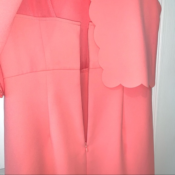 LOFT Pink Scallop Dress Size 4 Petite - Picture 5 of 11